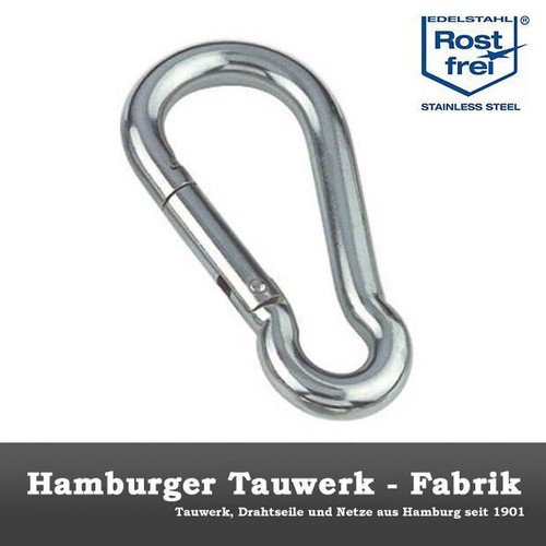 Karabinerhaken edelstahl v4a - edelstahl,